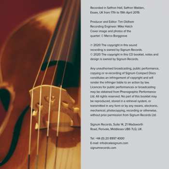 CD Calidore String Quartet: Babel 438516