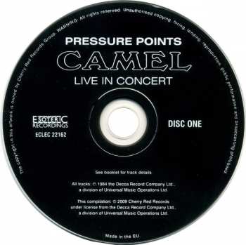 2CD Camel: Pressure Points – Live In Concert 95730