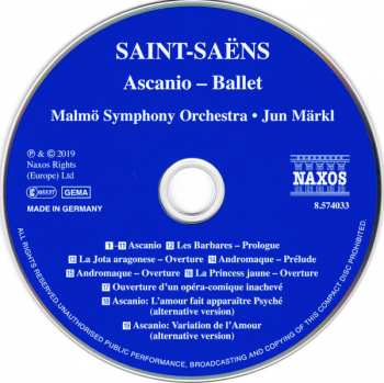 CD Camille Saint-Saëns: Ascanio - Ballet 253272