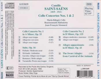 CD Camille Saint-Saëns: Cello Concertos Nos. 1 And 2 • Suite, Op. 16 • Allegro Appassionato • The Swan 459646