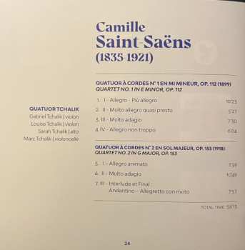 CD Camille Saint-Saëns: Les 2 Quatuors 475733