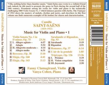 CD Camille Saint-Saëns: Music For Violin And Piano 1 361542