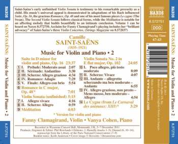 CD Camille Saint-Saëns: Music For Violin And Piano • 2 182145