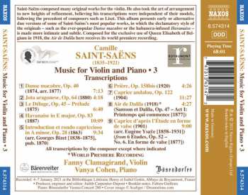 CD Camille Saint-Saëns: Music For Violin And Piano • 3 183212