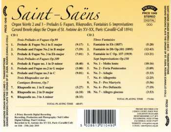 2CD Camille Saint-Saëns: Organ Works 2 and 3 - Preludes & Fugues, Rhapsodies, Fantaisies & Improvisations 248677