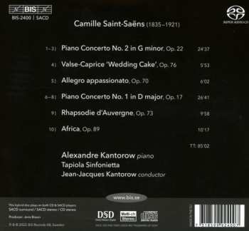 SACD Camille Saint-Saëns: Piano Concertos 1 & 2 • Africa • Wedding Cake • Allegro Appassionato • Rhapsodie D'Auvergne   447023