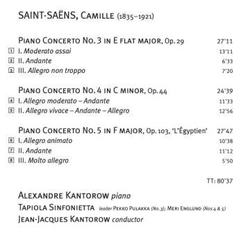 SACD Camille Saint-Saëns: Piano Concertos 3, 4 & 5 «L'Égyptien» 455299