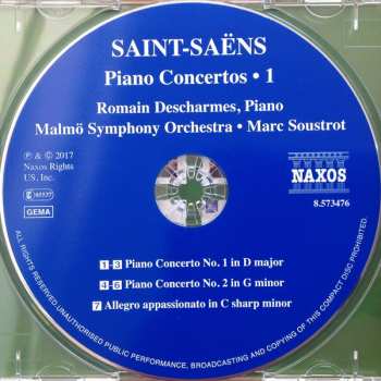 CD Camille Saint-Saëns: Piano Concertos, Vol. 1 - Nos. 1 And 2  179736