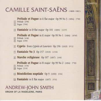 CD Camille Saint-Saëns: Préludes et Fugues • Fantaisies • Marche Religieuse • Bénédiction Nuptiale • Cyprès 437786