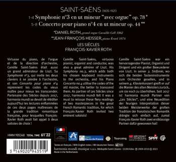 CD Camille Saint-Saëns: Symphonie N°3 ''Avec Orgue'', Concerto Pour Piano N°4 468908