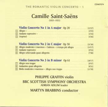 CD Camille Saint-Saëns: The Three Violin Concertos 452577