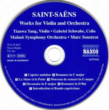 CD Camille Saint-Saëns: Works For Violin And Orchestra 326722