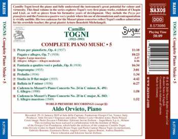 CD Camillo Togni: Complete Piano Music • 5 429902