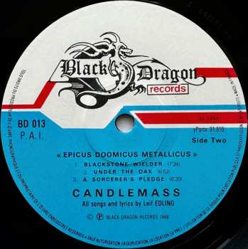 LP Candlemass: Epicus Doomicus Metallicus - Clear Vinyl