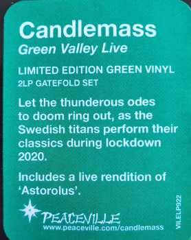 2LP Candlemass: Green Valley Live LTD | CLR 136984