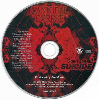 CD Cannibal Corpse: Gallery Of Suicide 395796