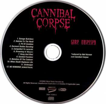CD Cannibal Corpse: Gore Obsessed 419735