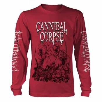 Merch Cannibal Corpse: Tričko S Dlouhým Rukávem Pile Of Skulls 2018 (red)