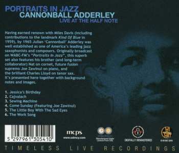 CD Cannonball Adderley: Portraits In Jazz - Live At The Half Note 431617