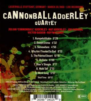 CD Cannonball Adderley Quartet: Liederhalle Stuttgart 1969 145684