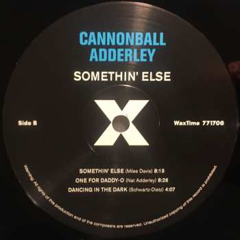 LP Cannonball Adderley: Somethin' Else LTD 59339