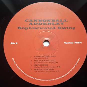 LP Cannonball Adderley: Sophisticated Swing LTD 59365
