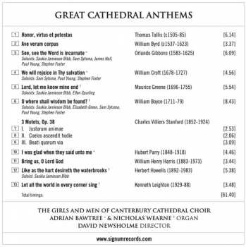 CD Canterbury Cathedral Choir: Great Cathedral Anthems 331356