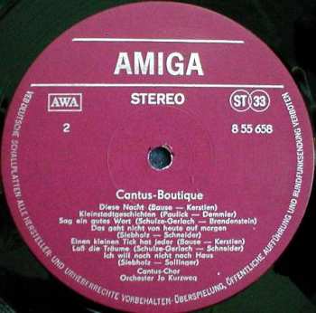 LP Cantus-Chor: Cantus-Boutique 338839