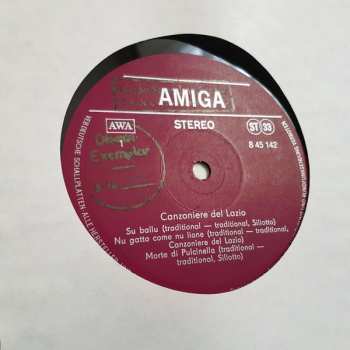 LP Canzoniere Del Lazio: Canzoniere Del Lazio 507294