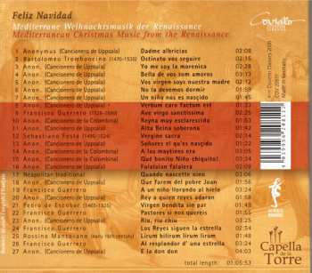 CD Capella De La Torre: Feliz Navidad (Mediterranean Christmas Mudic From The Renaissance) 386069