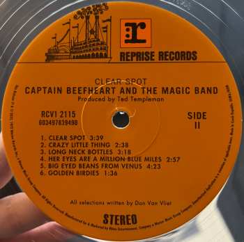 2LP Captain Beefheart: Clear Spot LTD | CLR 430348