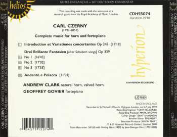CD Carl Czerny: Complete Music For Horn And Fortepiano 286904