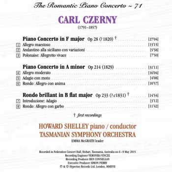 CD Carl Czerny: Piano Concerto In F Major/Piano Concerto In A Major/Rondo Brilliant 324326