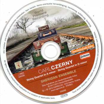 2CD Carl Czerny: String Quartets 180748