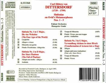 CD Carl Ditters von Dittersdorf: Sinfonias On Ovid's Metamorphoses Nos. 1 - 3 263861