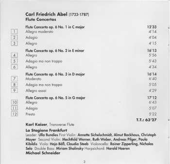 CD Carl Friedrich Abel: 4 Flute Concertos 122449