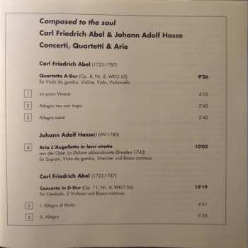 CD Carl Friedrich Abel: Composed To The Soul - Concerti • Quartetti • Arie 305236