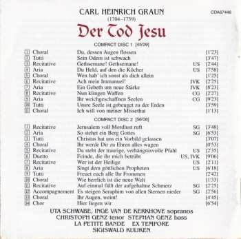 2CD Carl Heinrich Graun: Der Tod Jesu – Passion Cantata 298563