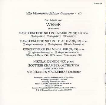 CD Carl Maria von Weber: Piano Concerto No 1 In C Major / Piano Concerto No 2 In E Flat Major / Konzertstück In F Minor 186081