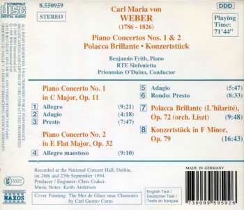 CD Carl Maria von Weber: Piano Concertos Nos. 1 And 2 • Polacca Brillante • Konzertstück 123286