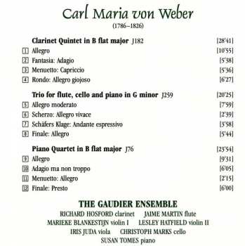 CD Carl Maria von Weber: Piano Quartet • Quintet For Clarinet And Strings • Trio For Flute, Cello And Piano 316652