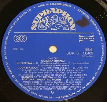 LP Carl Orff: Carmina Burana 425982