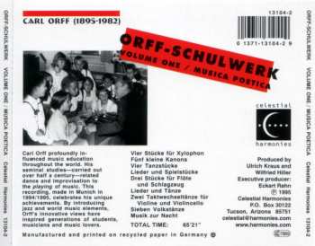 CD Carl Orff: Orff-Schulwerk Volume One / Musica Poetica 246166