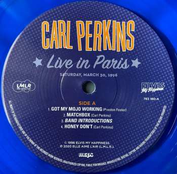 2LP/SP Carl Perkins: Live In Paris LTD | CLR 135193