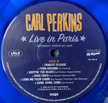 2LP/SP Carl Perkins: Live In Paris LTD | CLR 135193