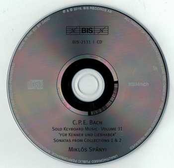 CD Carl Philipp Emanuel Bach: Für Kenner Und Liebhaber (Sonatas From Collections 1 & 2) 400834