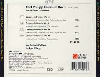 CD Carl Philipp Emanuel Bach: Harpsichord Concertos Wq 3, 32, 44, 45 221599
