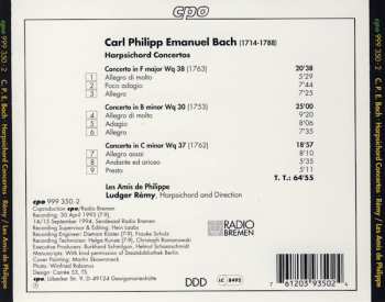 CD Carl Philipp Emanuel Bach: Harpsichord Concertos Wq 30, 37 & 38 122793