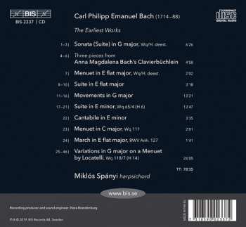 CD Carl Philipp Emanuel Bach: The Earliest Works 431432