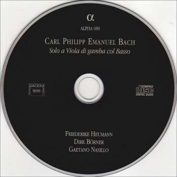 CD Carl Philipp Emanuel Bach: Solo A Viola Di Gamba Col Basso 336697